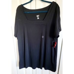 Avenue 22/24‎ Women's Plain Tee Shirt Your Tee Black SS Cotton Blend NWT